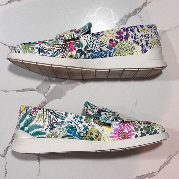 FRANCO SARTO | Women’s White Calinda Almond Toe Wedge Slip On Loafers Shoes 5M - Picture 5 of 13